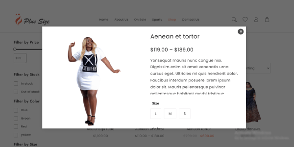 Nowy szablon witryny dla sklepu plus size (instalacja jednego kliknięcia) 9 Quick view 2
