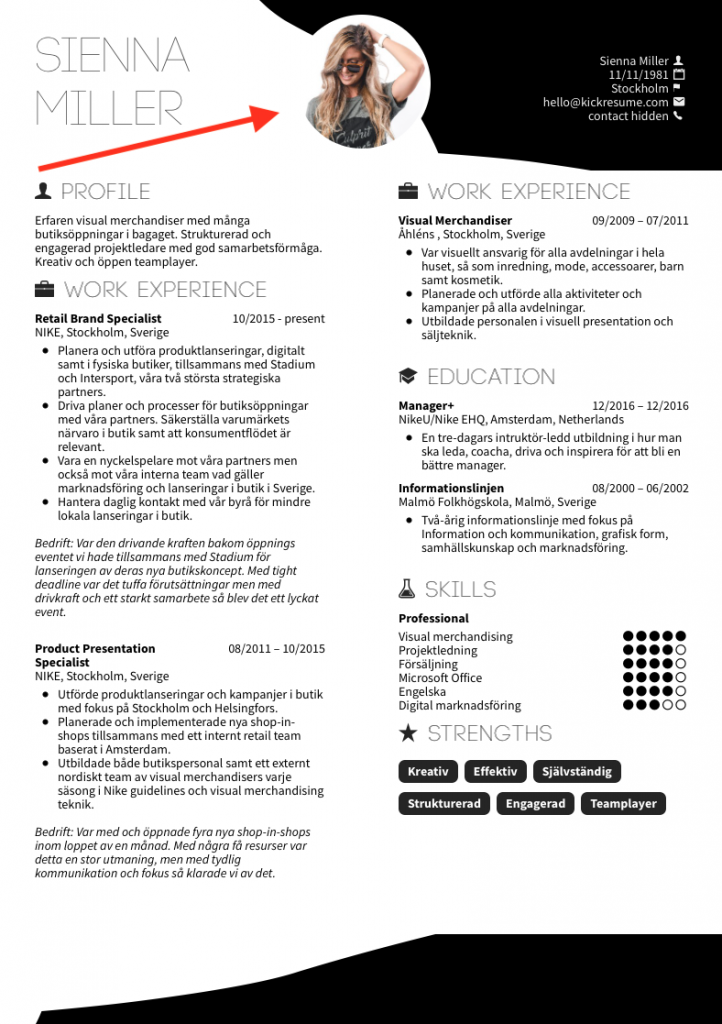 CV de marketing