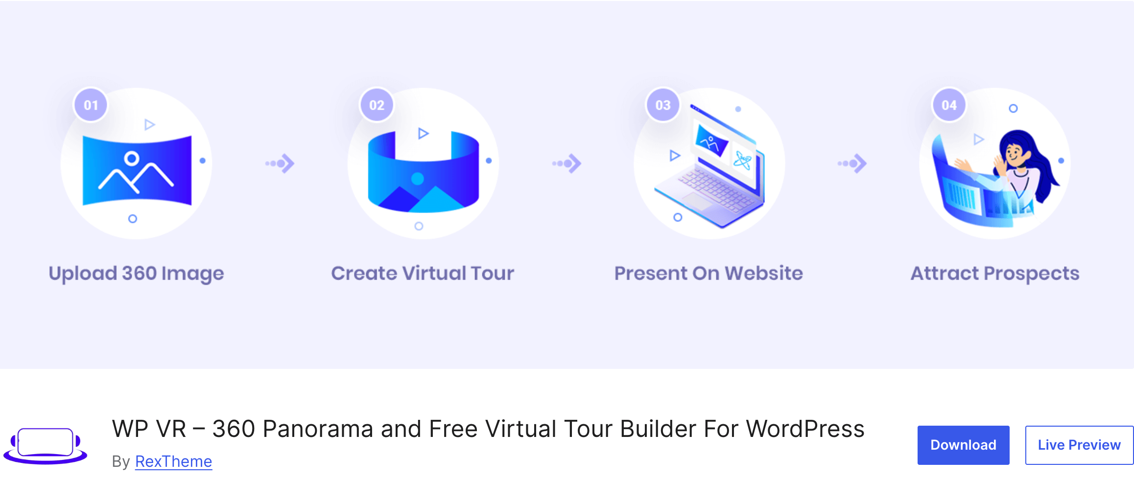 これは、WP VRプラグインのスクリーンショットです