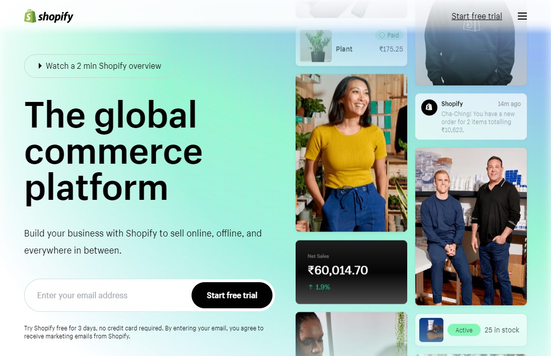 ผู้สร้างเว็บไซต์ ECOMMERCE Shopify