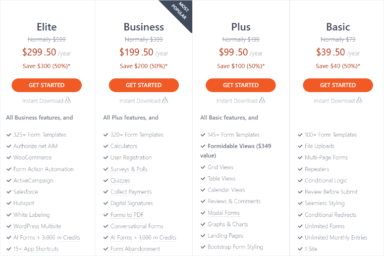 Harga Formulir Besar - ISITWP - Detektor Tema WordPress Gratis formidable forms pricing
