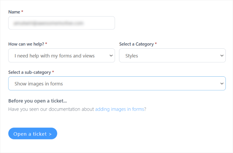 Tiket Forms Tenaga - ISITWP - Detektor Tema WordPress Gratis formidable forms ticket