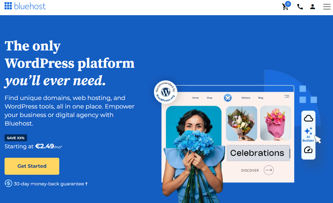 Bluehost - tanie alternatywa silnika WP