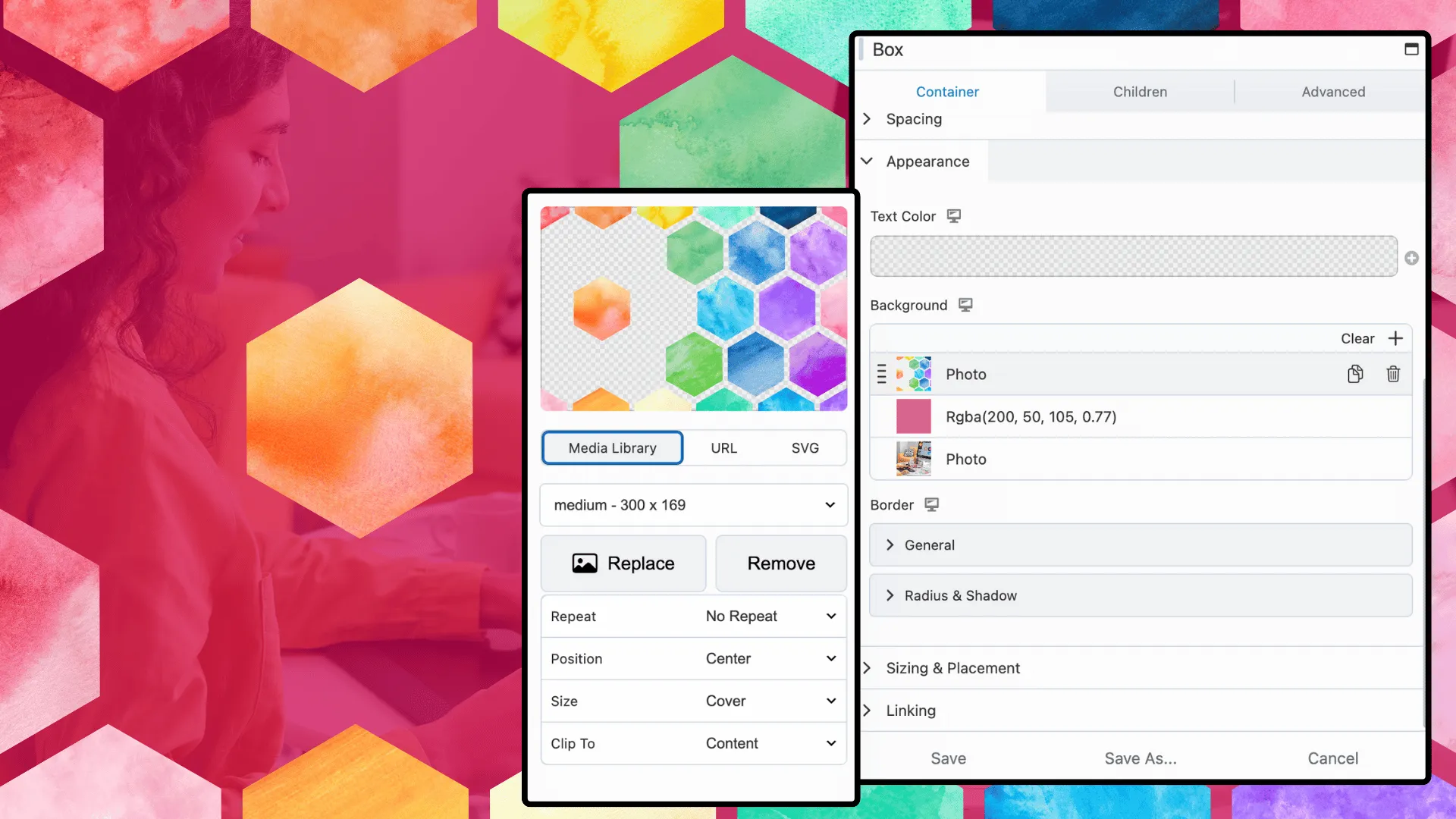 Nuovo Beaver Builder 2.9: campo di sfondo multistrato