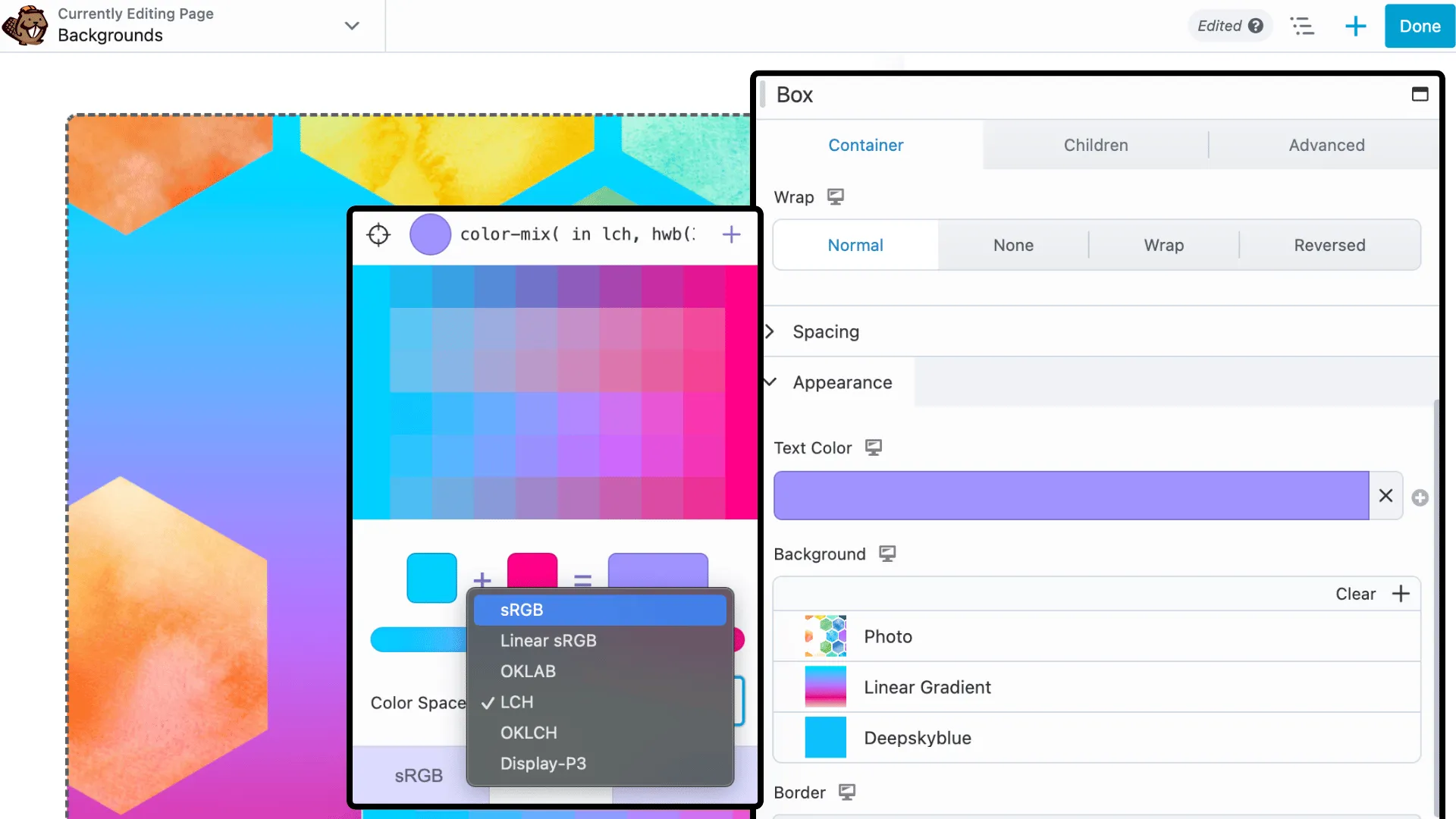 Beaver Builder 2.9 Nuovo raccolta di colori
