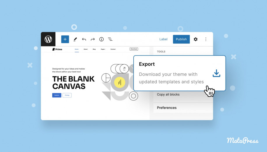 Come esportare un tutorial a tema Block WordPress.