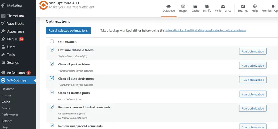كيفية تحسين سرعة متجر WooCommerce لتحسين الأداء 8 database optimization 21