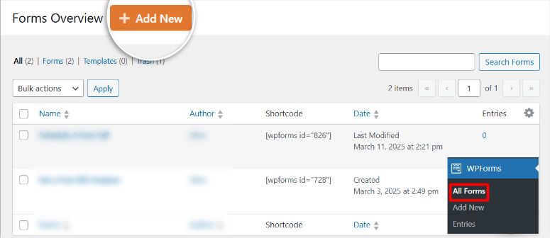 wpforms -add -new -ISITWP- 무료 WordPress 테마 검출기 wpforms add new
