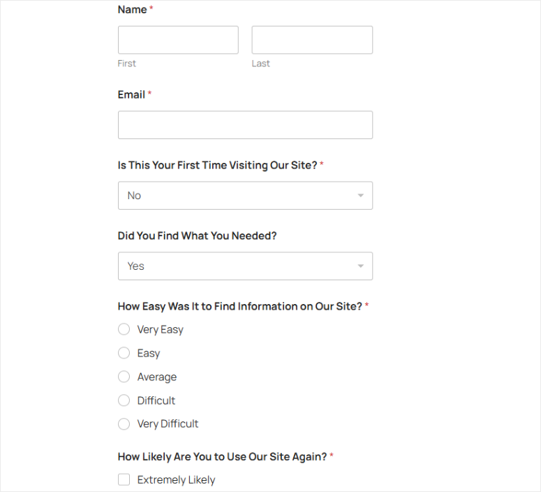 피드백 - 형식 - 샘플 - ISITWP- 무료 WordPress 테마 검출기 feedback form sample