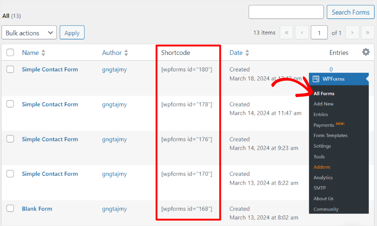wpforms-add-with-shortcode-ISITWP- 무료 WordPress 테마 검출기 wpforms add with shortcode