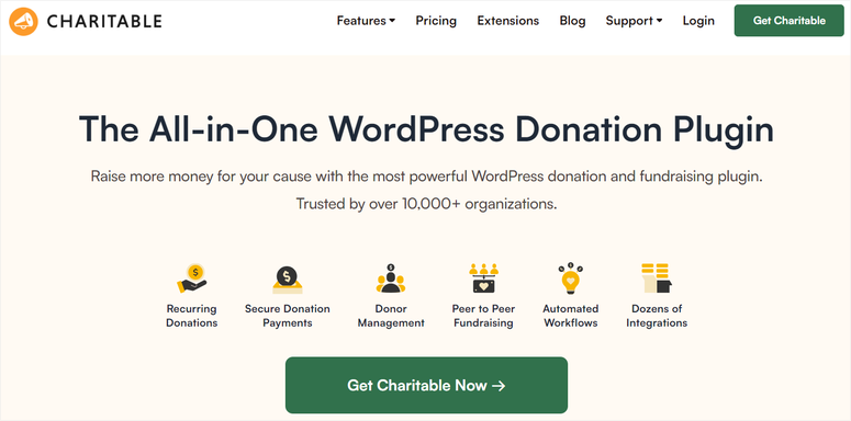 صفحة المنزل الخيرية - ISITWP - كاشف موضوع WordPress المجاني charitable homepage