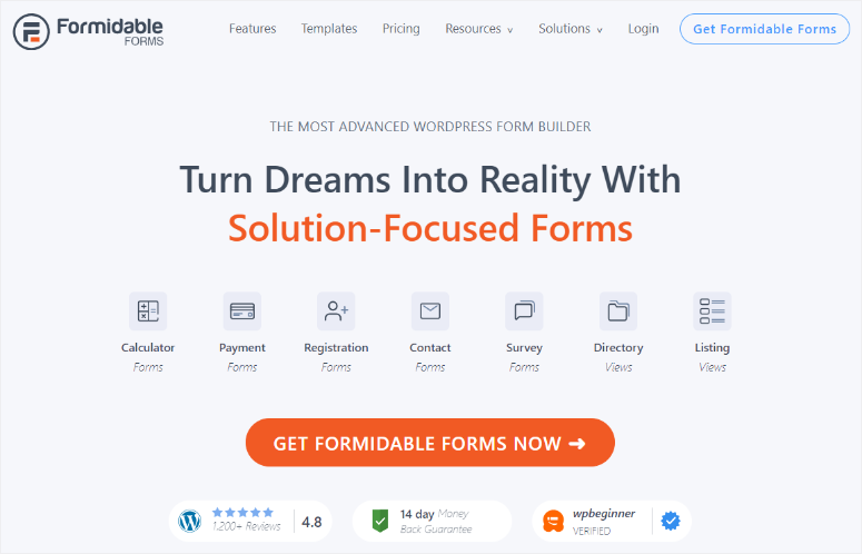 صفحة هائلة - -Home -Home - ISITWP - كاشف موضوع WordPress المجاني formidable forms homepage