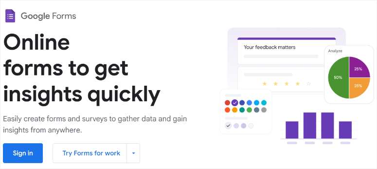Google -Forms -HomePage - ISITWP - كاشف موضوع WordPress المجاني google forms homepage