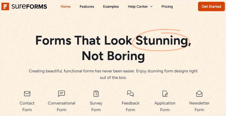 Sureforms -HomePage - ISITWP - كاشف موضوع WordPress المجاني sureforms homepage