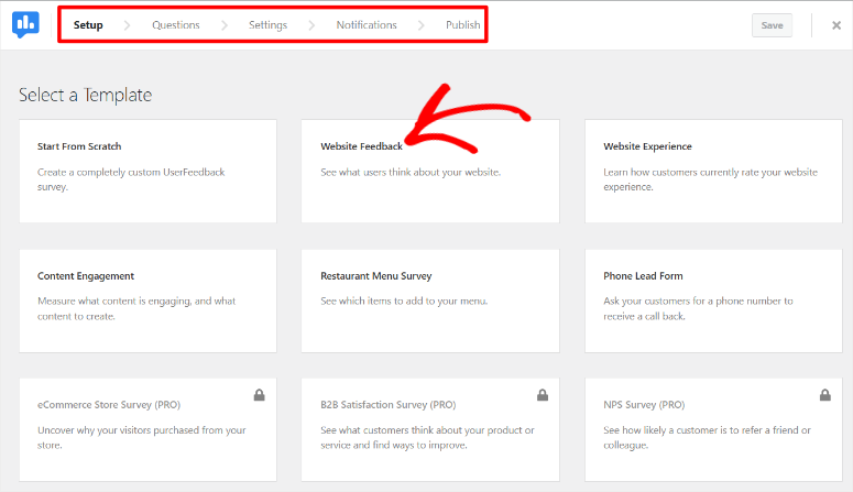 UserFeedback -Template -page -ISITWP-免费WordPress主题检测器 userfeedback template page
