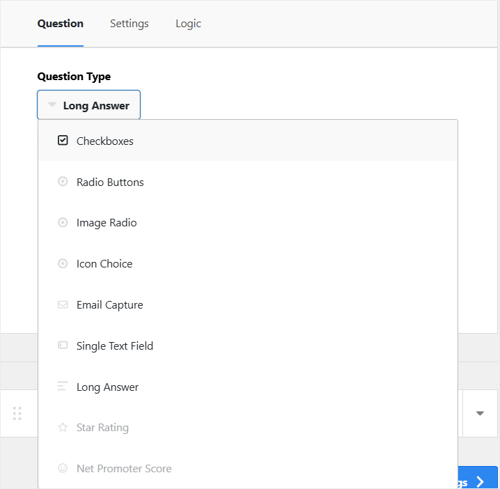 UserFeedback -Question -type -ISITWP-免费WordPress主题检测器 userfeedback question type