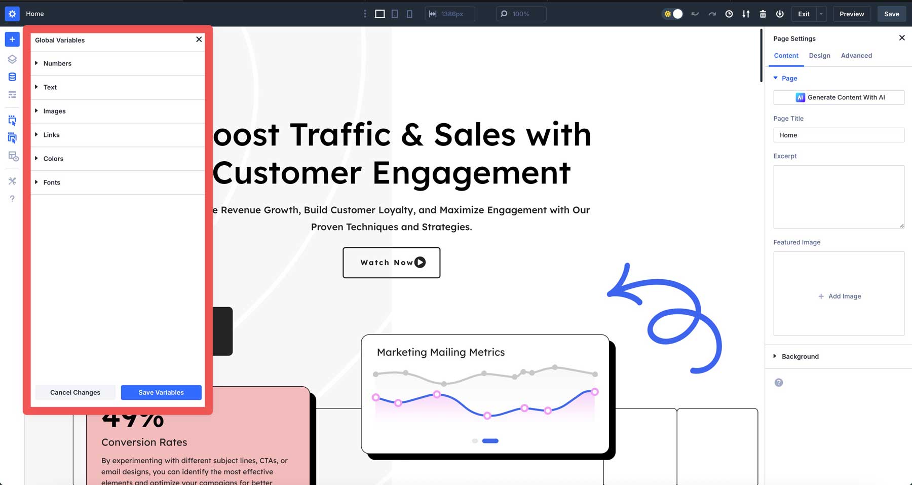 Divi 5의 글로벌 변수