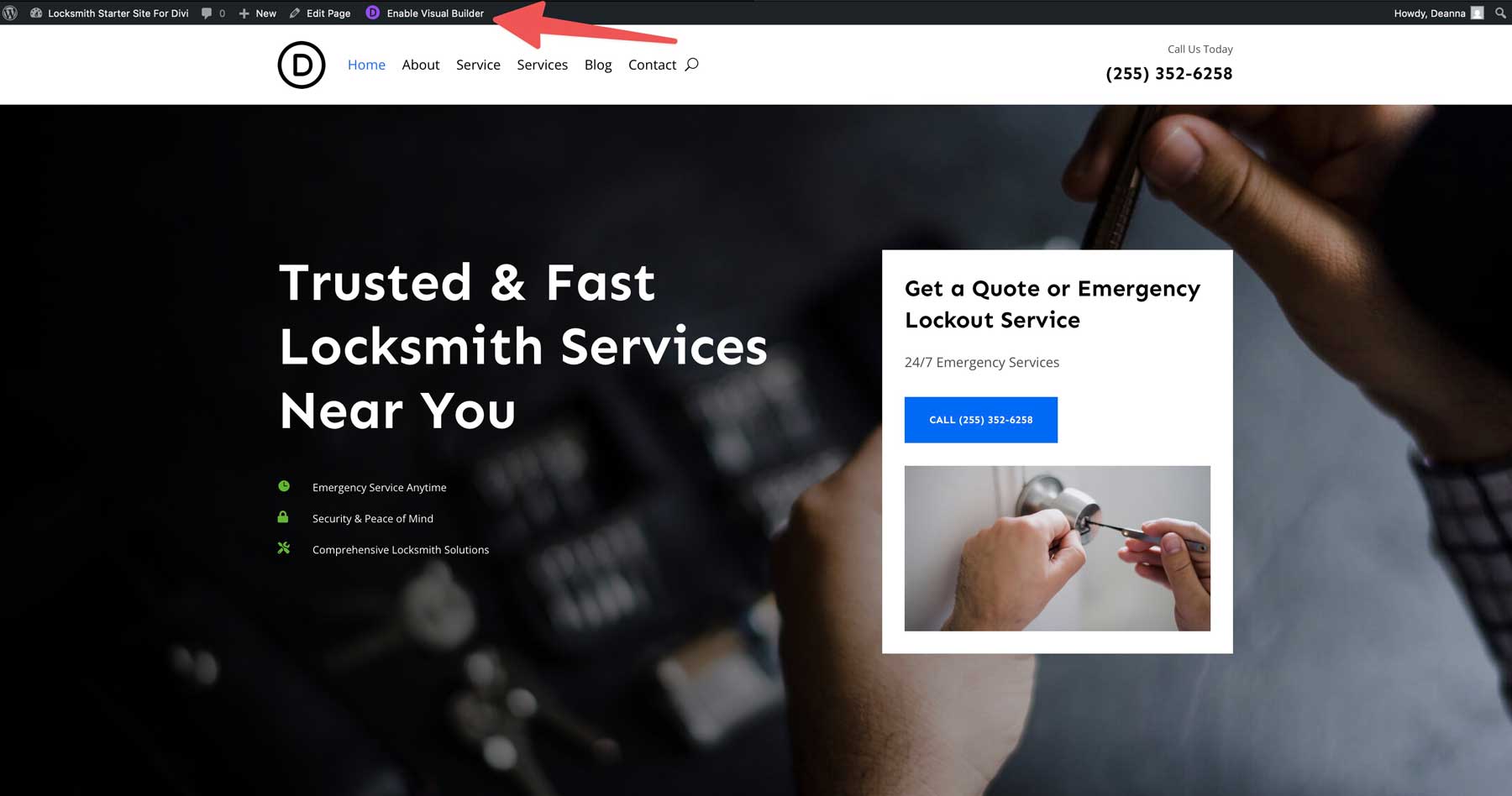 diviの錠前屋スターターサイト