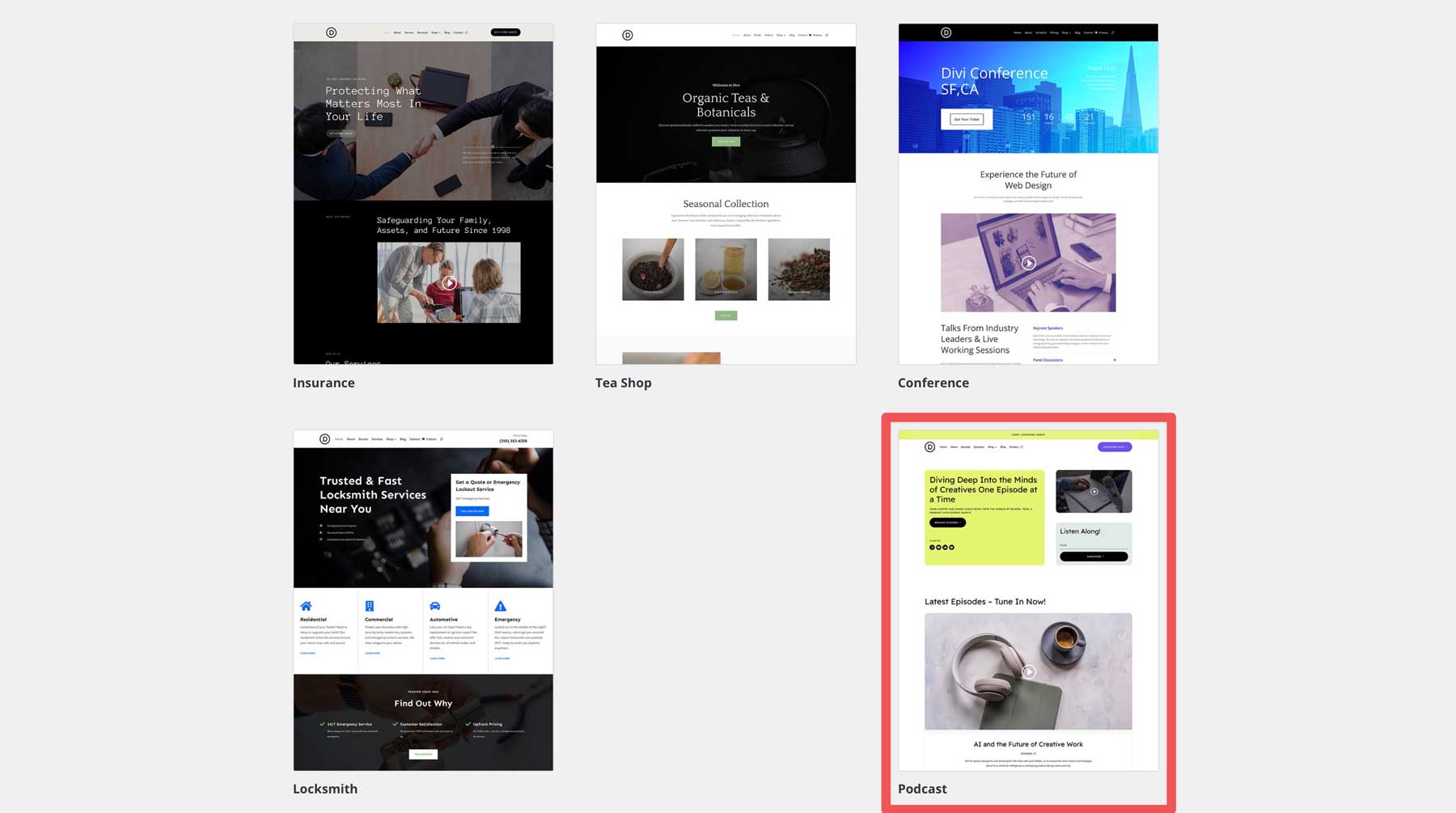 Diviのポッドキャストスターターサイト