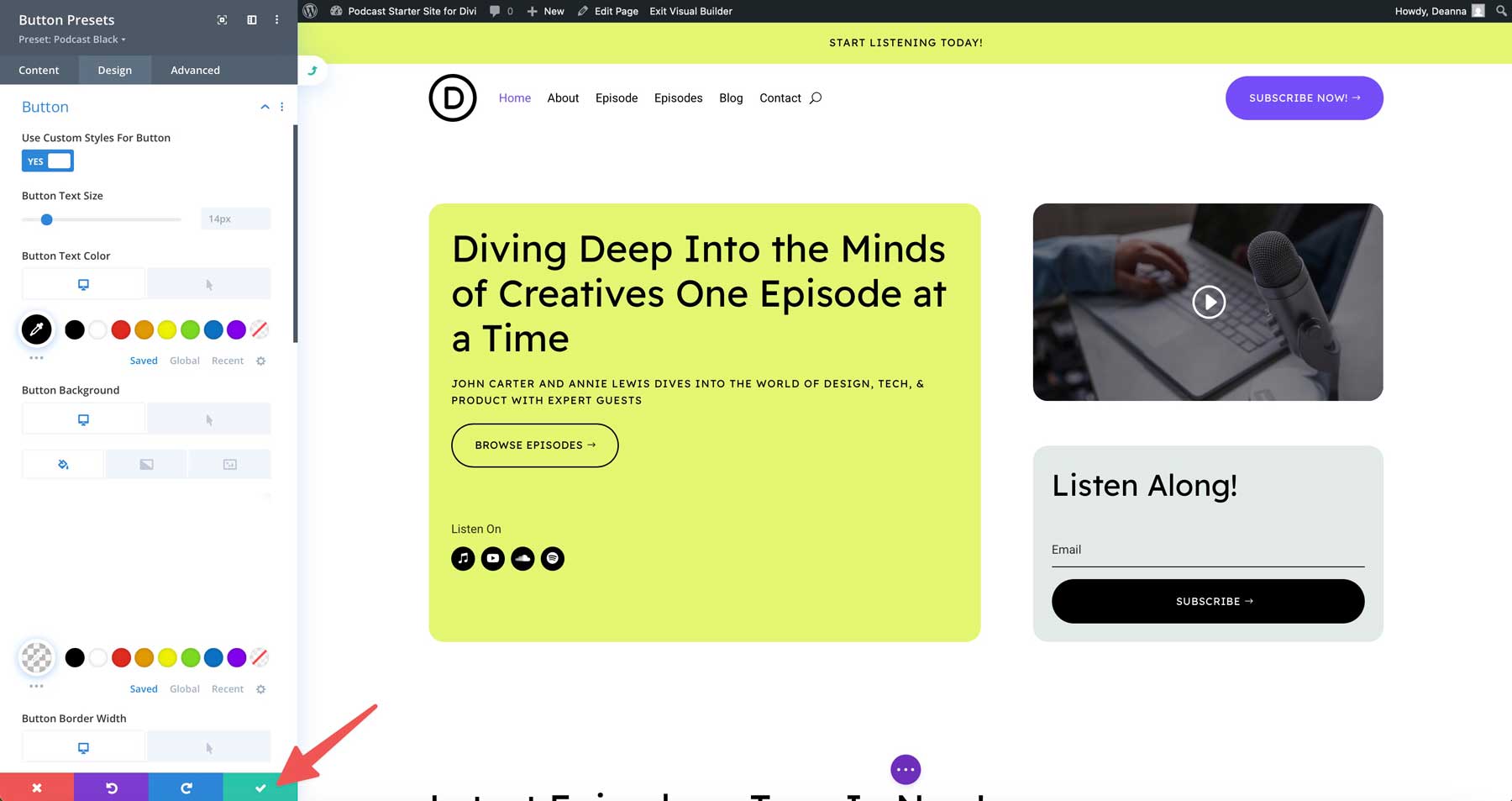 Diviのポッドキャストスターターサイト
