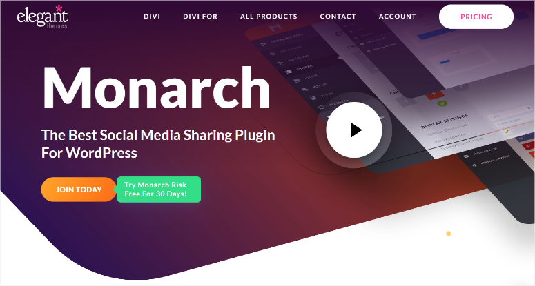 Monarch -Homepage - ISITWP - Detector gratuito de temas de WordPress monarch homepage