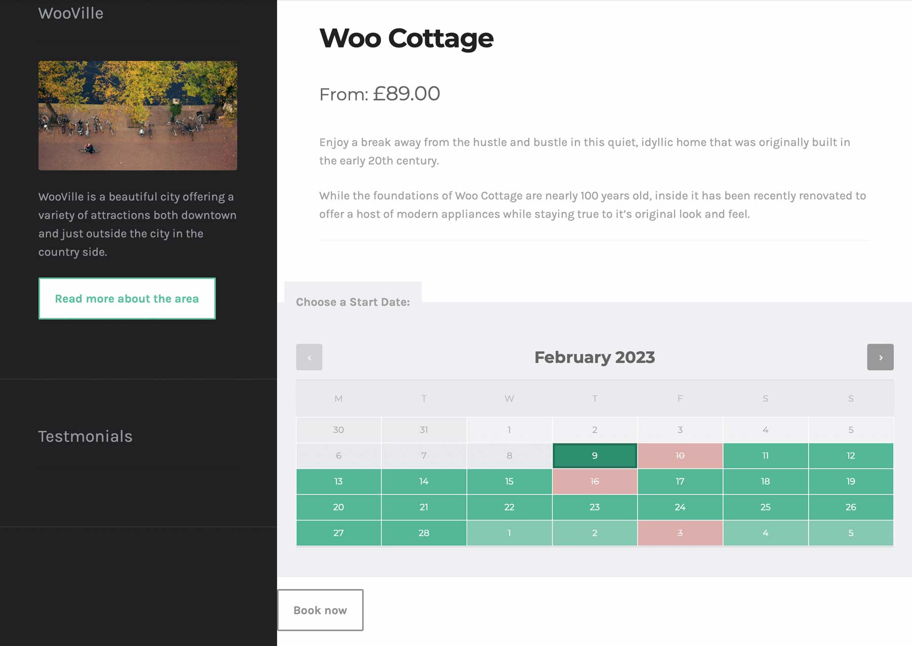 Demo rezerwacji WooCommerce