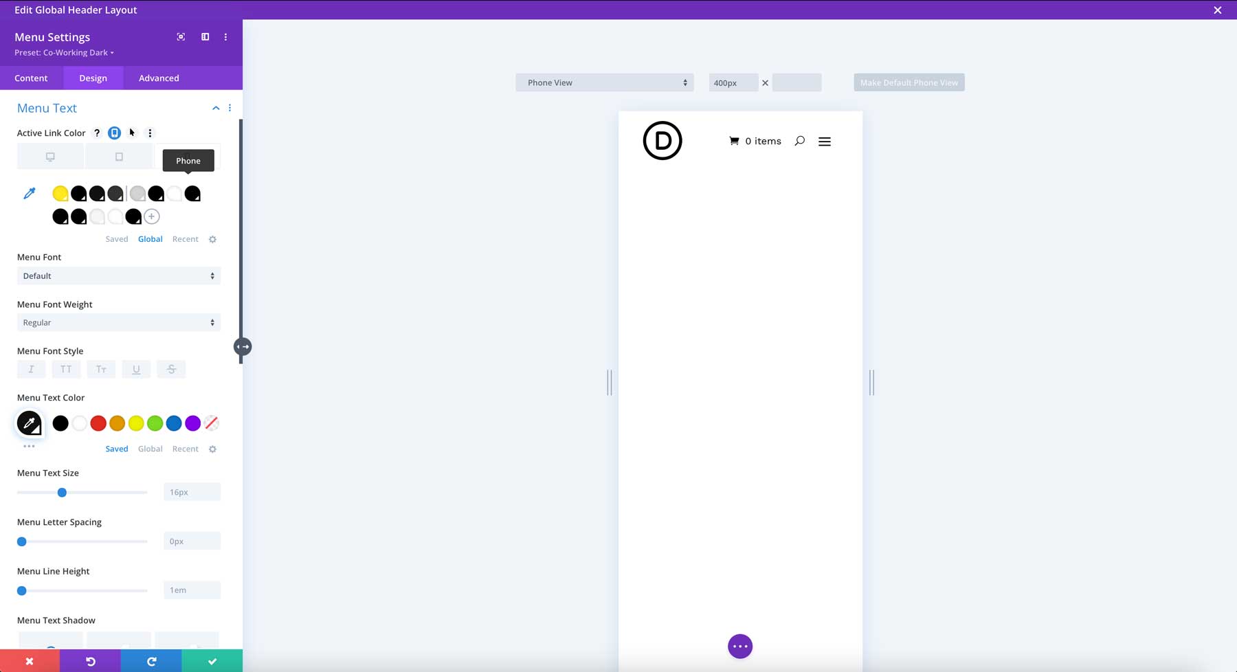 Site de démarrage de co-travail pour divi