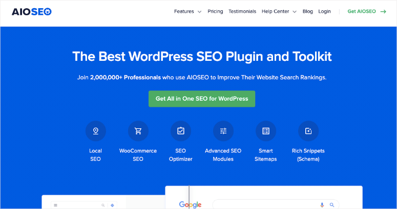 Homepage plugin aioseo - isitwp - detektor tema WordPress gratis aioseo plugin homepage
