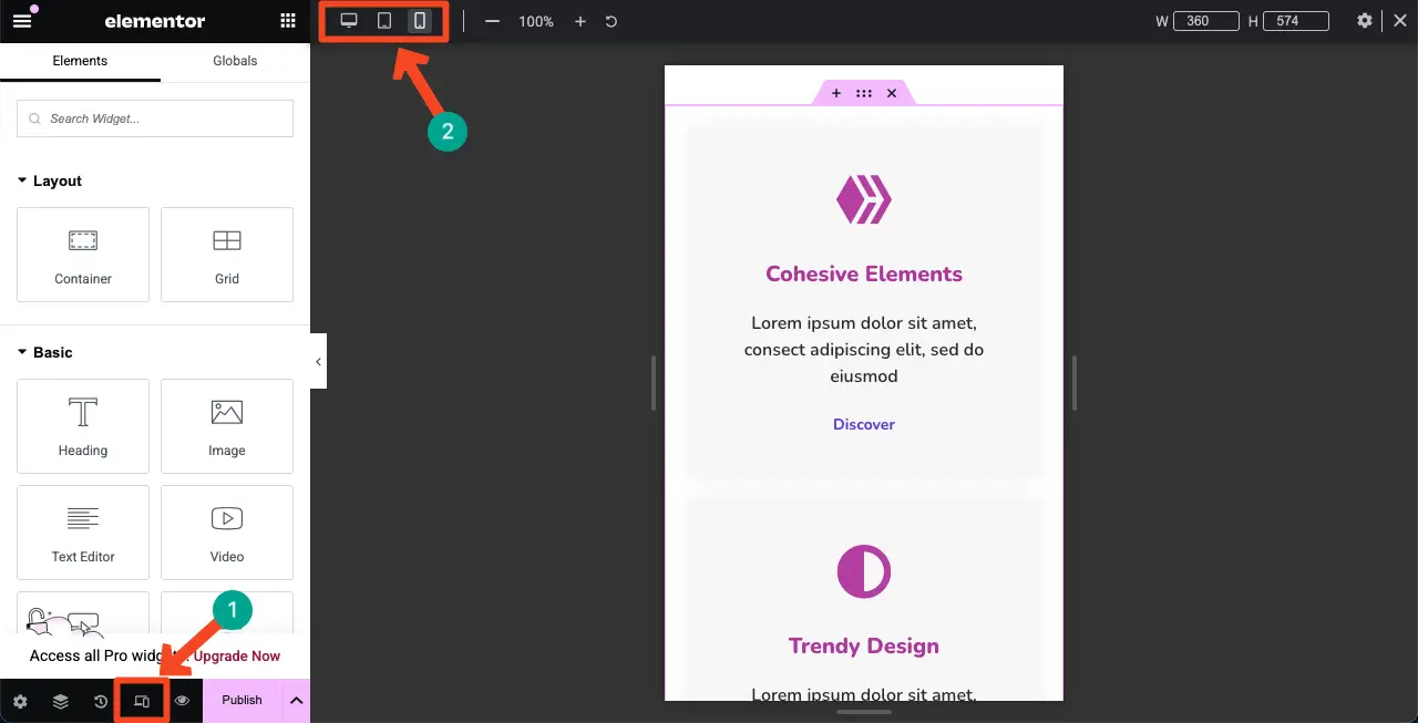 如何使用Elementor 24在WordPress中创建功能框 Make the Feature Boxes Mobile-Responsive