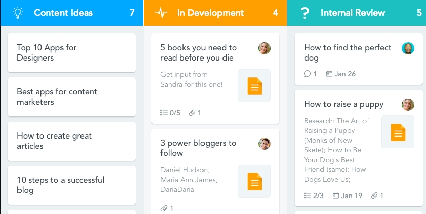Пример контент-планировщика.