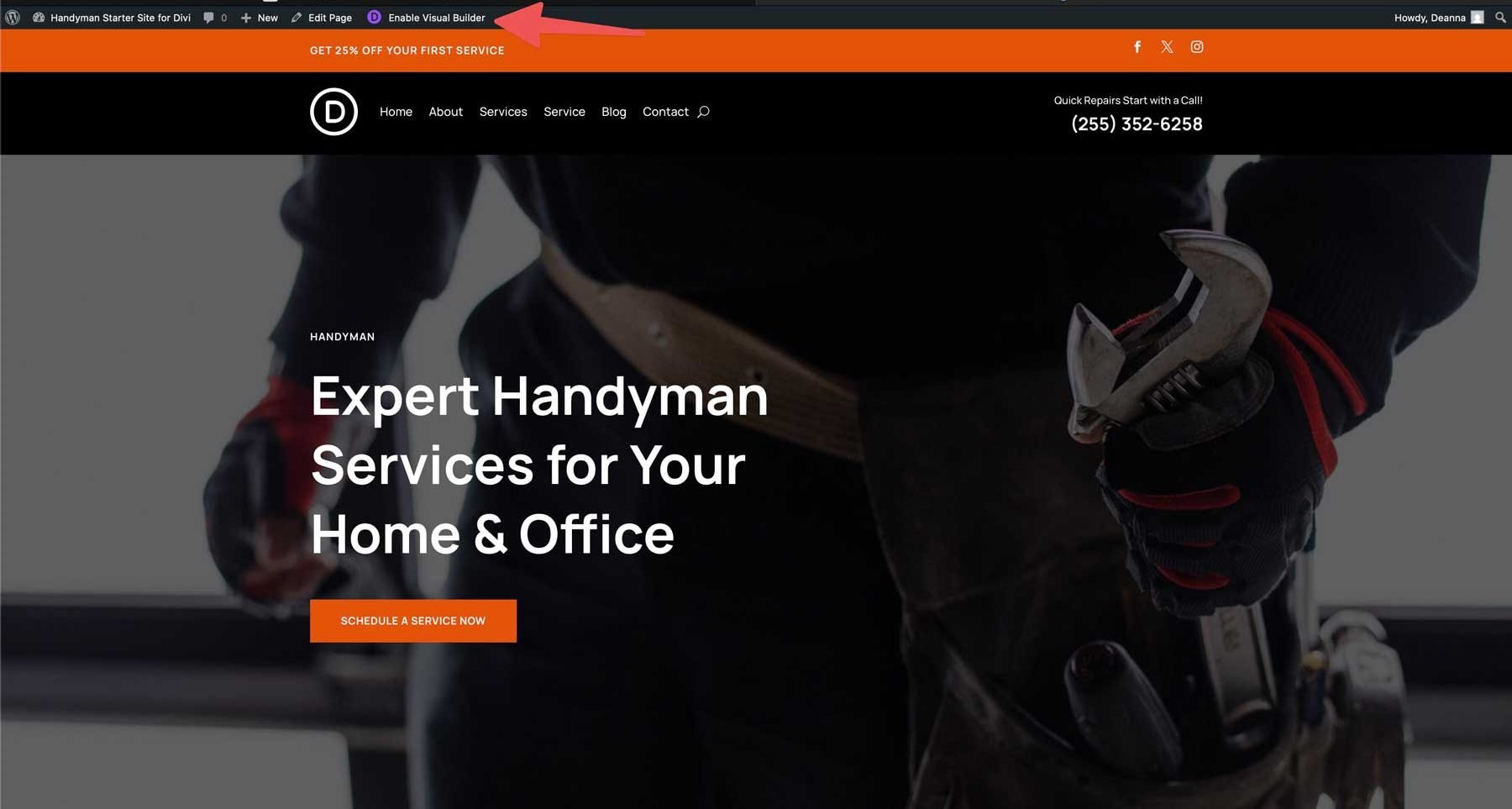 Situs starter tukang untuk Divi