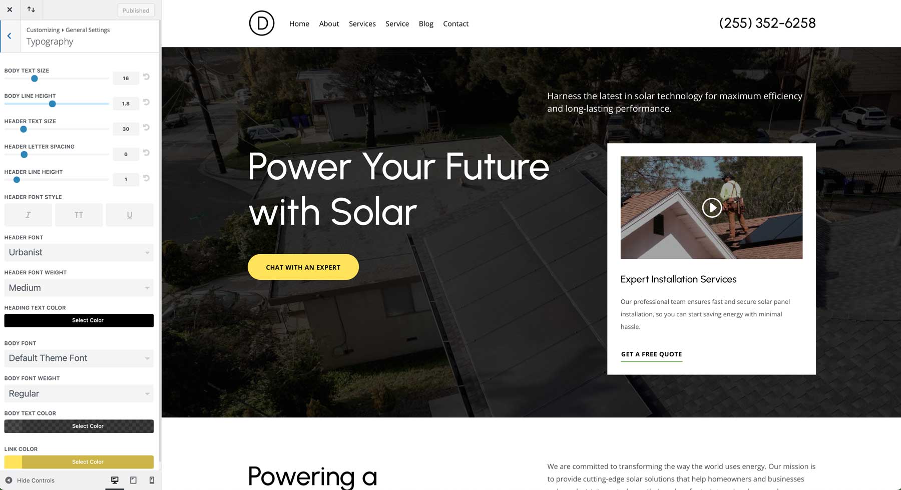 site de démarrage solaire pour divi