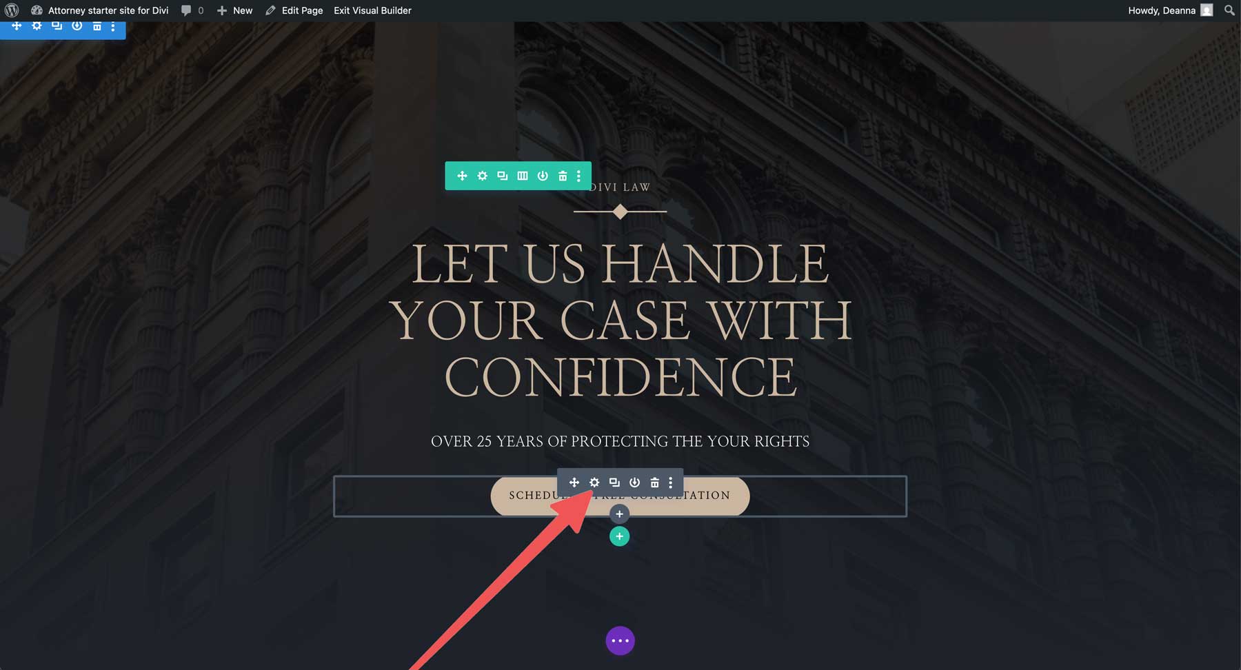 Anwaltsstarter Site für Divi