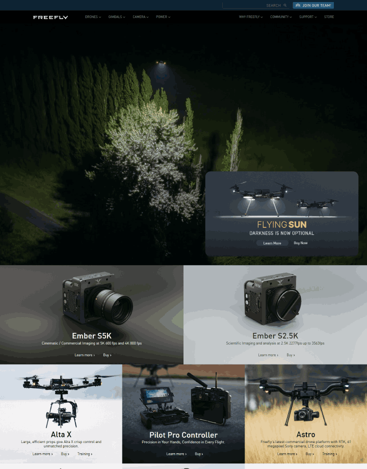 8 cele mai bune exemple de site -uri de drone pe care trebuie să le verificați chiar acum 7 Drone website