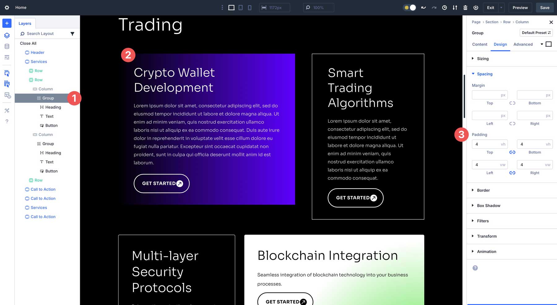 Divi 5의 고급 단위