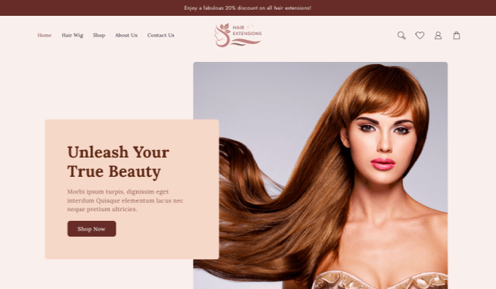 14 เทมเพลต WooCommerce ที่เรียบง่ายสำหรับร้านค้าสมัยใหม่ 5 Hair Extensions WordPress Theme Template
