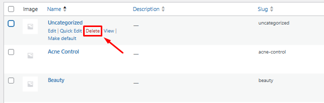 หมวดผลิตภัณฑ์ WooCommerce คืออะไร? วิธีการจัดระเบียบและแสดงผลิตภัณฑ์อย่างมีประสิทธิภาพ 27 Delete Uncategorized