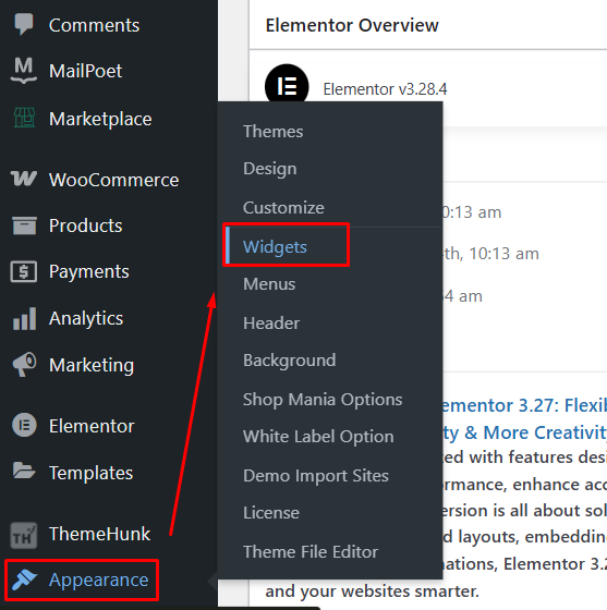 หมวดผลิตภัณฑ์ WooCommerce คืออะไร? วิธีการจัดระเบียบและแสดงผลิตภัณฑ์อย่างมีประสิทธิภาพ 11 Appearance Widget