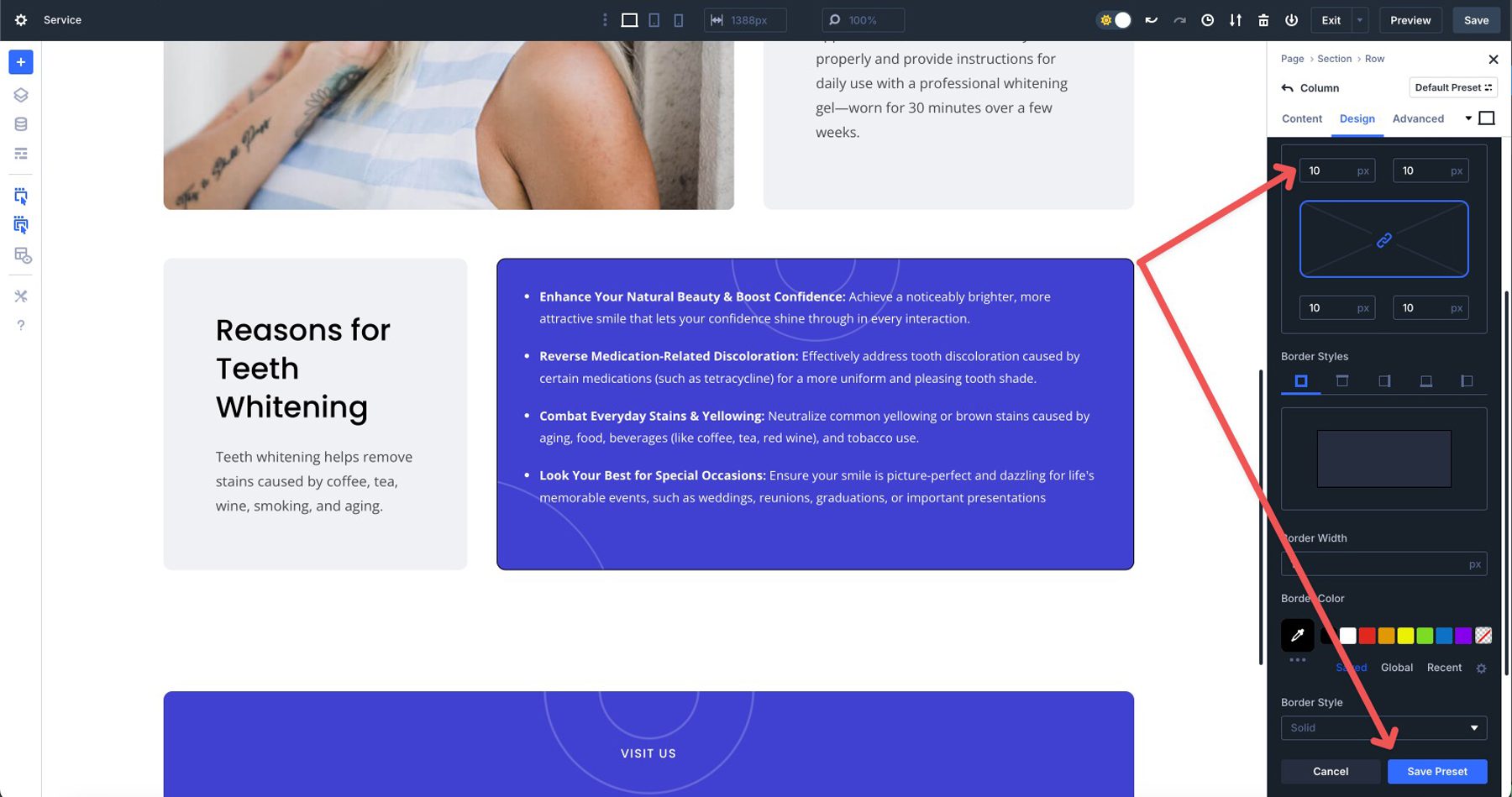 DIVI 5に新しいオプショングループプリセットを作成します