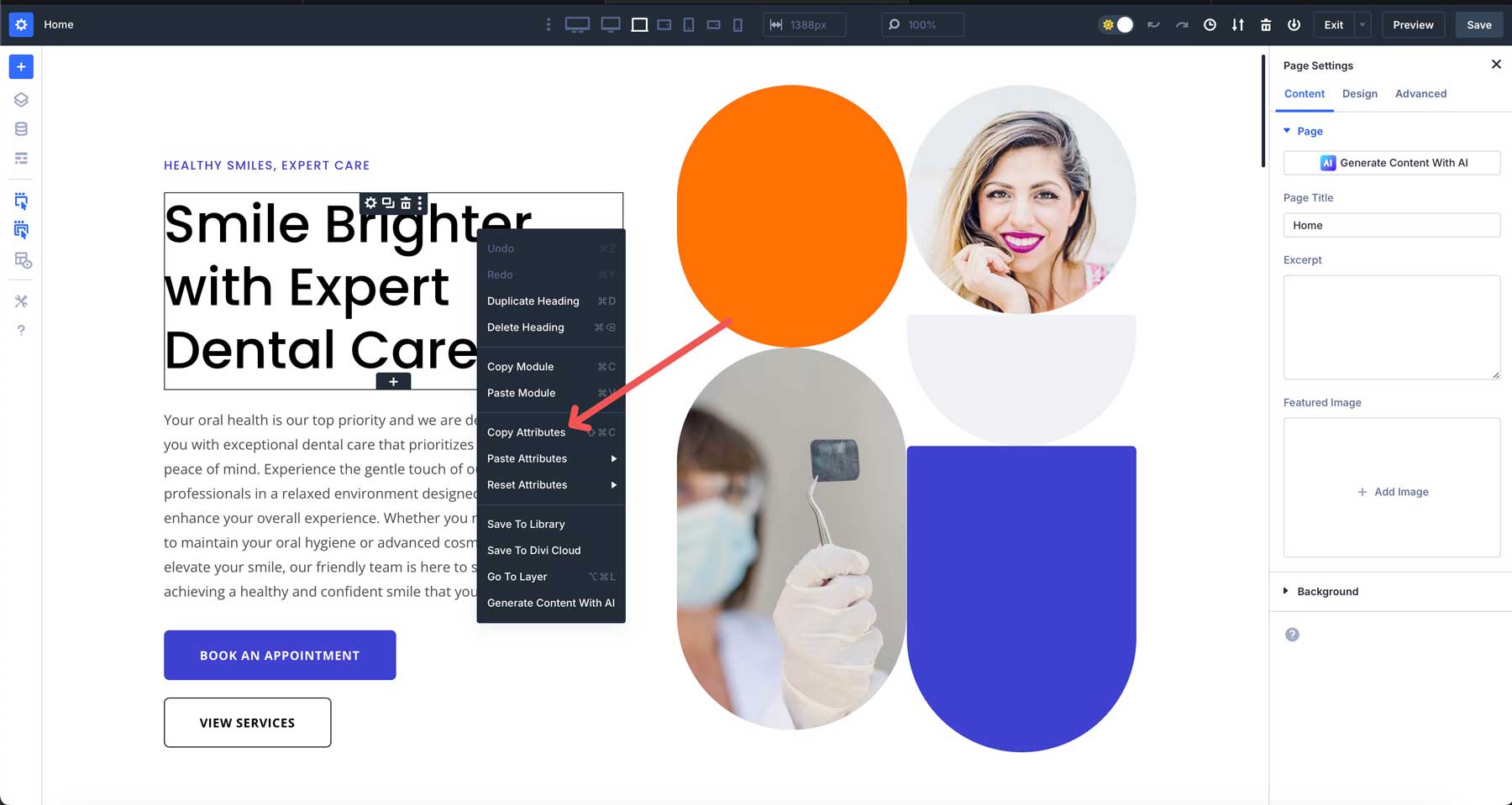 DIVI 5の属性のコピー