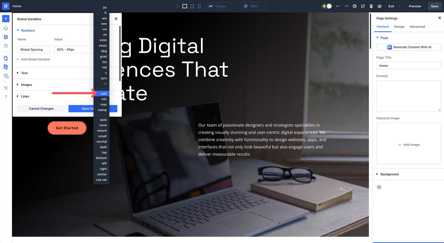 divi 5のcalc（）