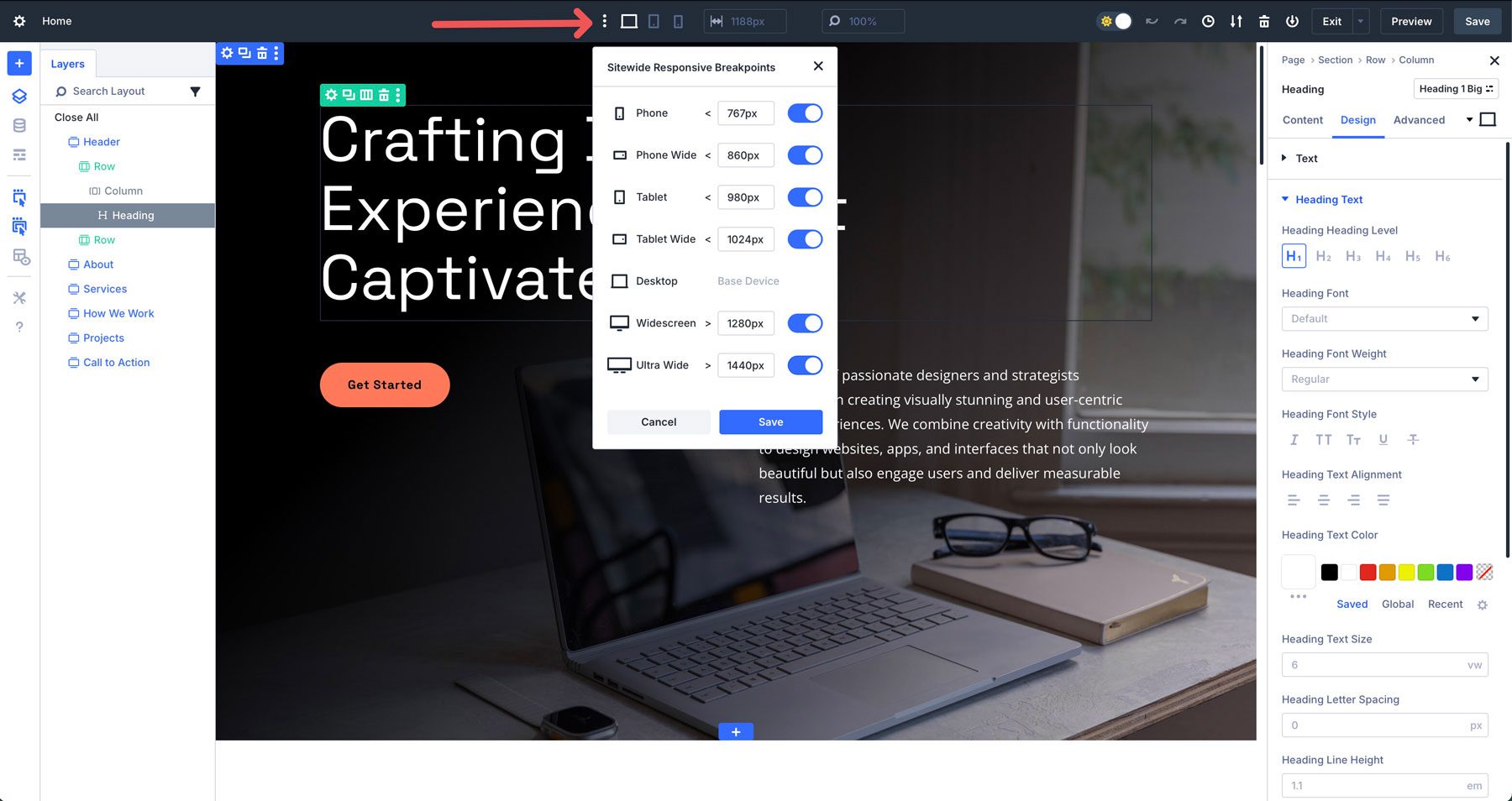 Divi 5レスポンシブブレークポイント