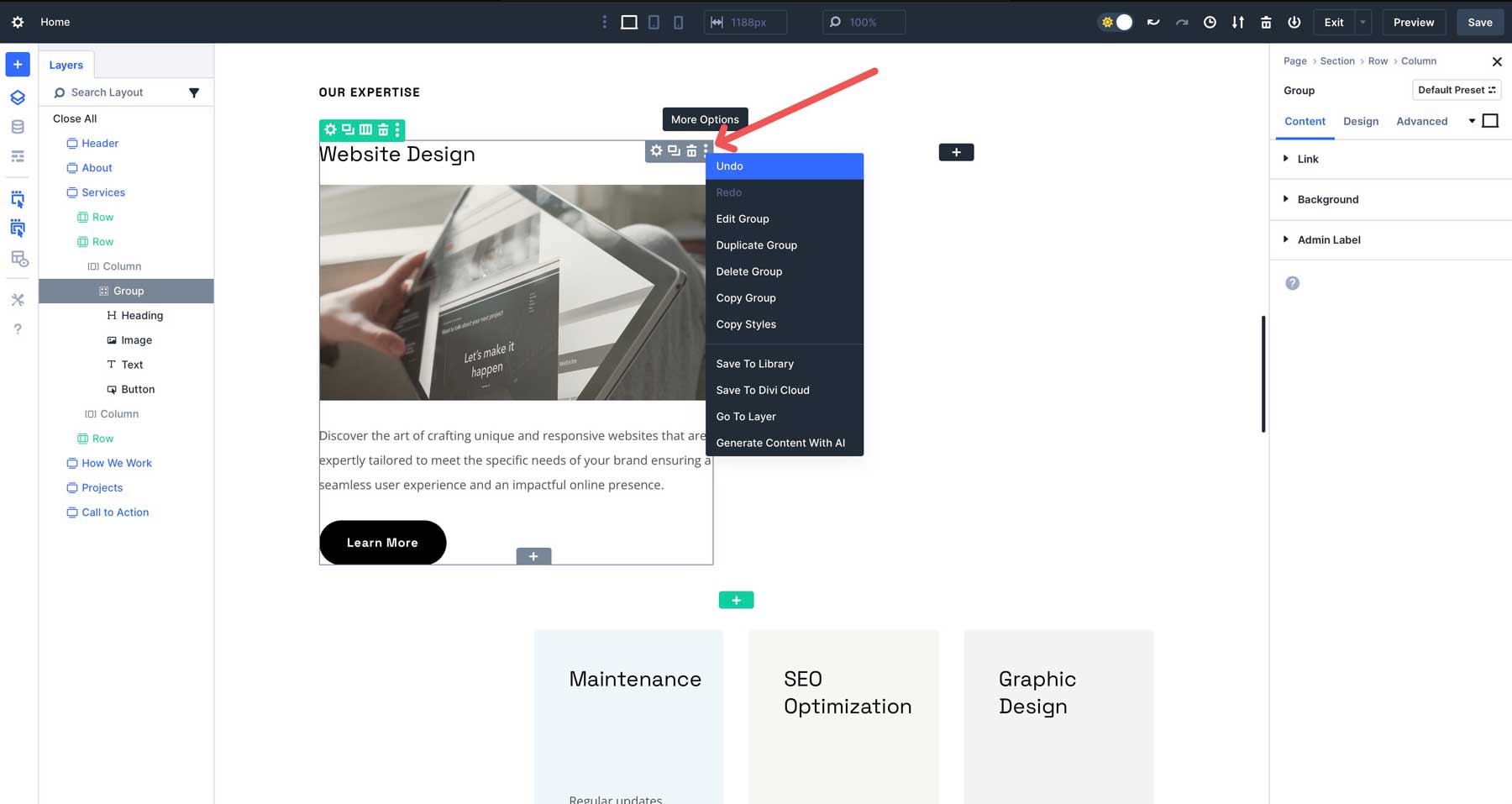 DIVI 5モジュールグループ