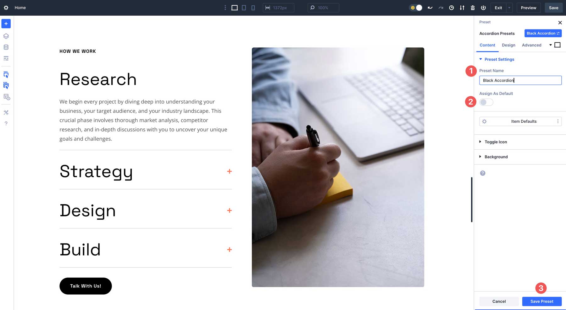 Divi 5の要素プリセット