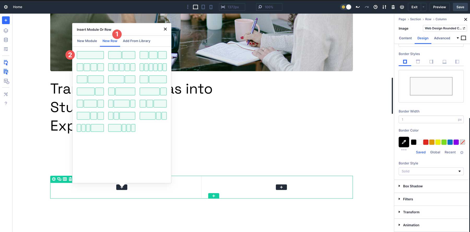 Divi 5のネストされた列