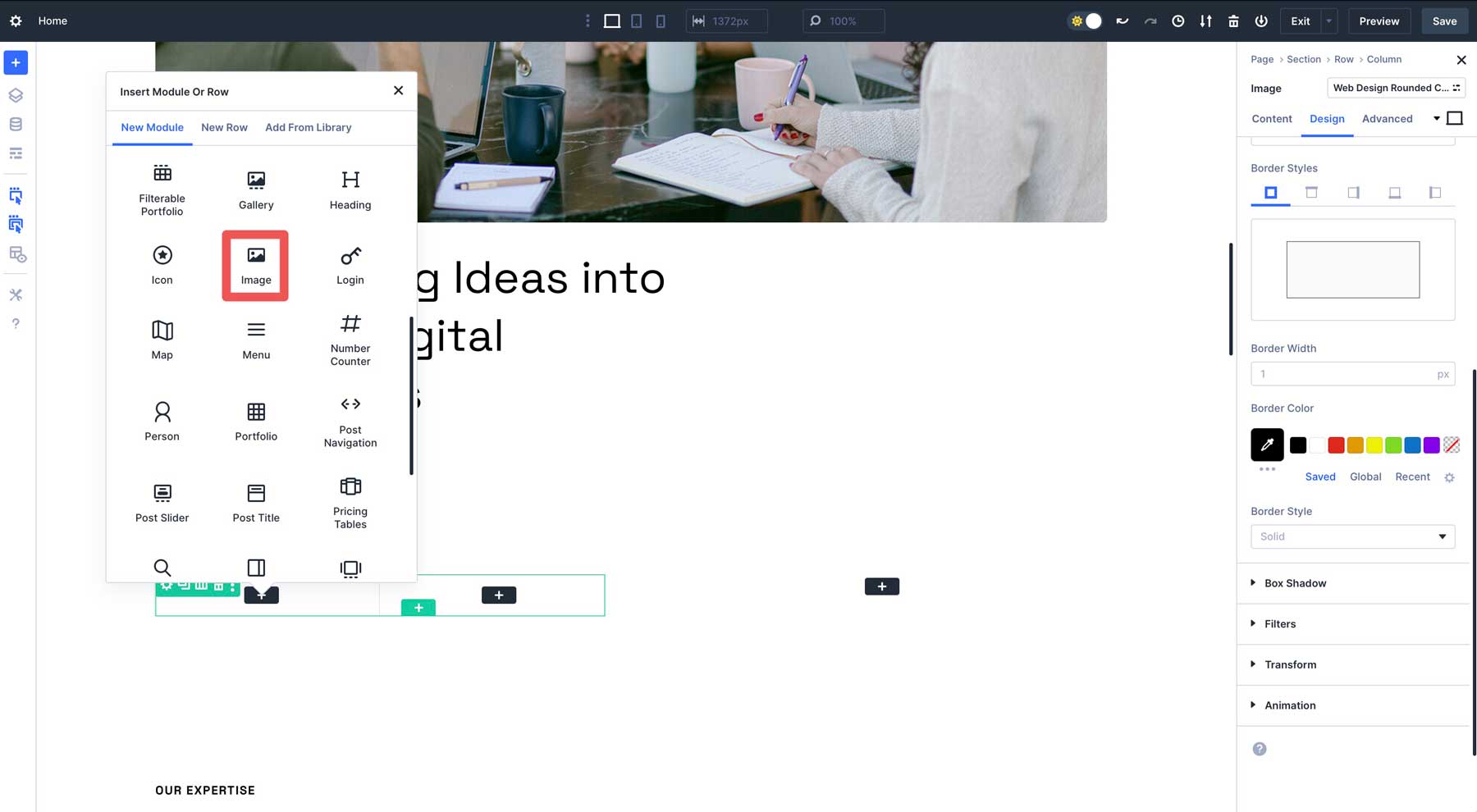 Divi 5のネストされた列