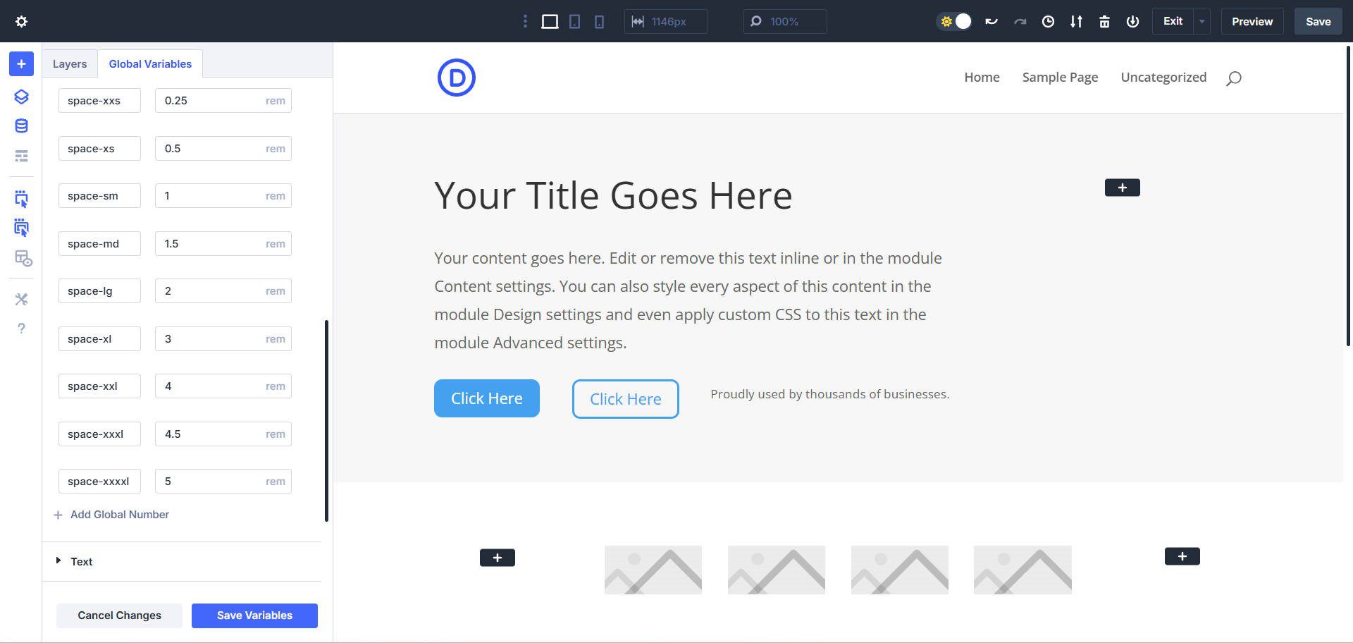 Variables de diseño guardadas para unidades de separación