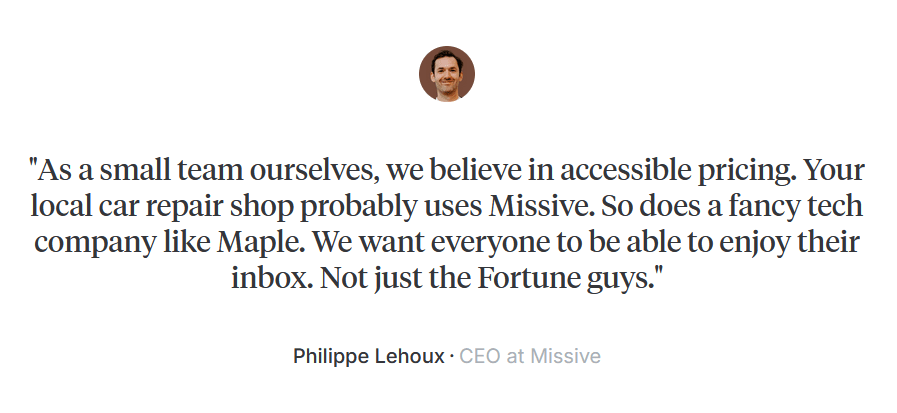Philippe Lehoux thoughts on Missive