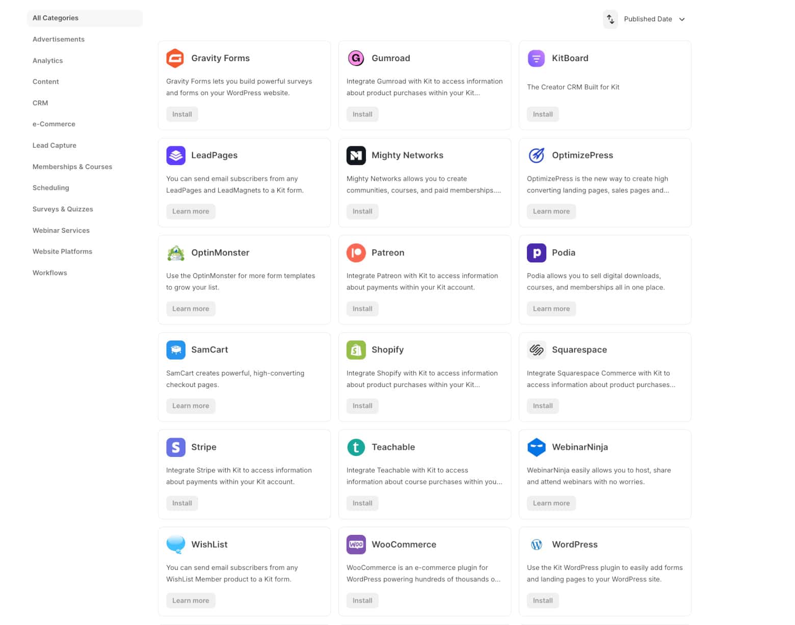 ConvertKit Webstore