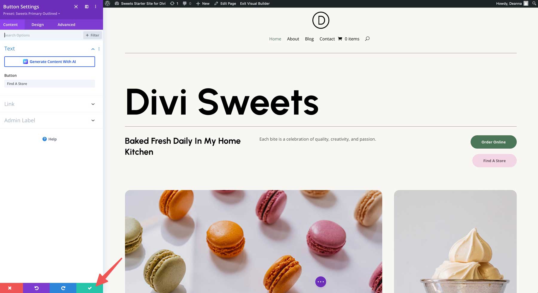 Diviのスイーツスターターサイト